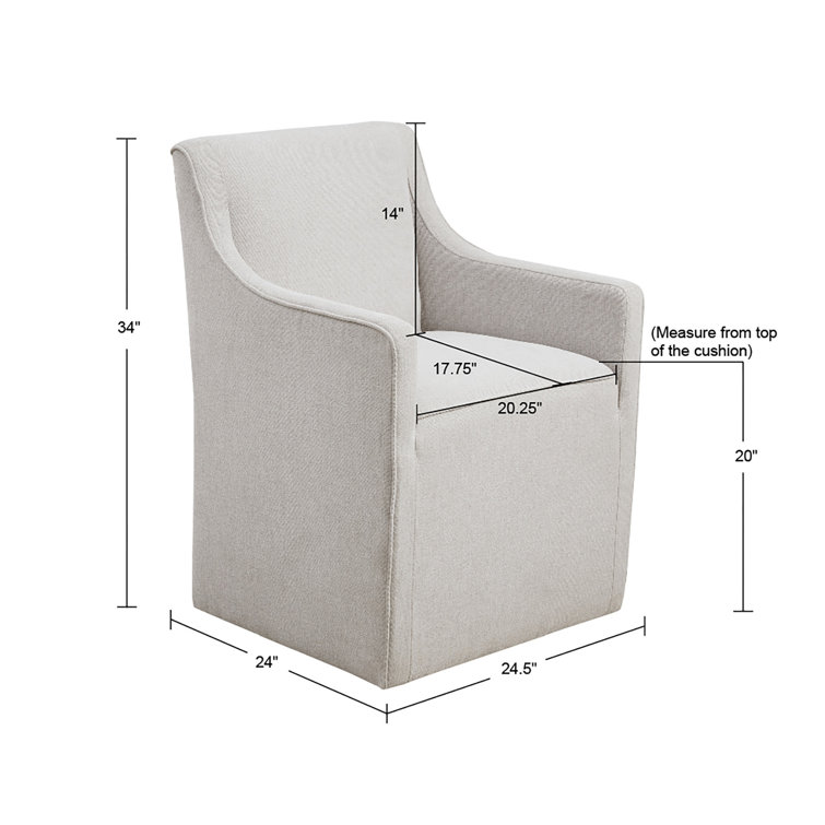 Gray slipcover best sale dining chair